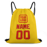Custom Gold Orange Red Drawstring Bag