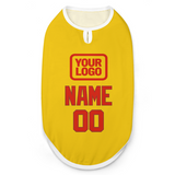 Custom Gold Orange Red Pet Vest