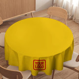 Custom Gold Orange Red Round Table Cloth