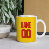 Custom Gold Orange Red Mug
