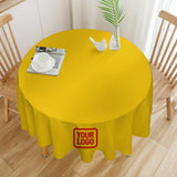 Custom Gold Orange Red Round Table Cloth