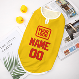 Custom Gold Orange Red Pet Vest