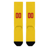 Custom Gold Orange Red Knee-High Sock