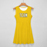 Custom Gold Cream Cheerleader Dress