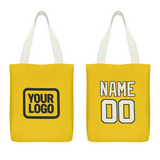 Custom Gold Cream Canvas Tote Bag