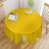 Custom Gold Cream Round Table Cloth