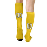 Custom Gold Cream Knee-High Sock