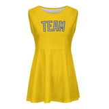 Custom Gold Gray Cheerleader Dress