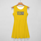 Custom Gold Gray Cheerleader Dress