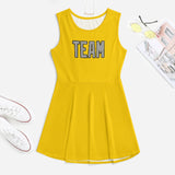 Custom Gold Gray Cheerleader Dress