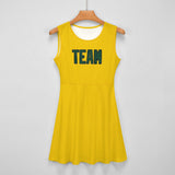 Custom Gold Green Cheerleader Dress