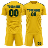 Custom Gold Green Soccer Jersey