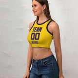 Custom Gold Purple Sleeveless Tank Top