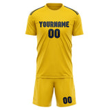 Custom Gold Blue Soccer Jersey