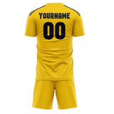 Custom Gold Navy Soccer Jersey