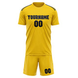Custom Gold Navy Soccer Jersey