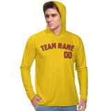 Custom Gold Orange Red UV-Hoodie