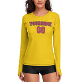 Custom Gold Pink Women's Long-Sleeve Shirt