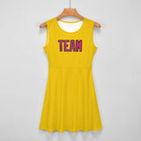 Custom Gold Pink Cheerleader Dress