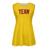 Custom Gold Red Cheerleader Dress
