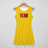 Custom Gold Red Cheerleader Dress