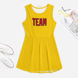 Custom Gold Red Cheerleader Dress