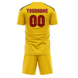 Custom Gold Red Soccer Jersey