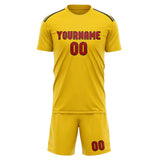 Custom Gold Red Soccer Jersey