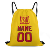 Custom Gold Red Drawstring Bag