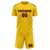 Custom Gold Crimson Red Soccer Jersey