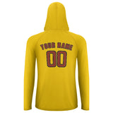 Custom Gold Coral Red UV-Hoodie