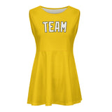 Custom Gold White Cheerleader Dress
