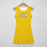 Custom Gold White Cheerleader Dress