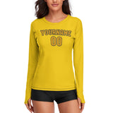 Custom Gold Yellow Women's Long-Sleeve Shirt