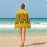 Custom Gold Yellow Beach Towel