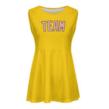Custom Gold Light Pink Cheerleader Dress