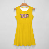 Custom Gold Light Pink Cheerleader Dress