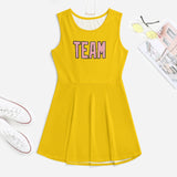 Custom Gold Light Pink Cheerleader Dress