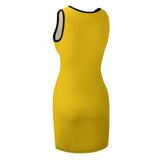 Custom Gold Emerald Green Sleeveless Vest Dress