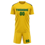 Custom Gold Emerald Green Soccer Jersey