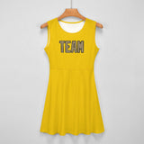 Custom Gold Light Khaki Cheerleader Dress