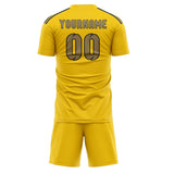 Custom Gold Light Khaki Soccer Jersey
