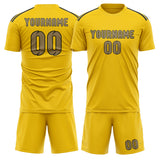 Custom Gold Light Khaki Soccer Jersey