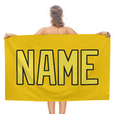 Custom Gold Light Yellow Beach Towel