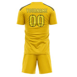 Custom Gold Light Yellow Soccer Jersey
