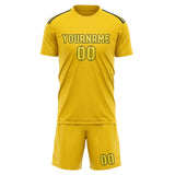 Custom Gold Light Yellow Soccer Jersey