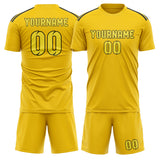 Custom Gold Light Yellow Soccer Jersey