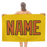 Custom Gold Orange Beach Towel