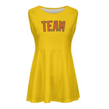 Custom Gold Orange Cheerleader Dress