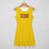 Custom Gold Orange Cheerleader Dress